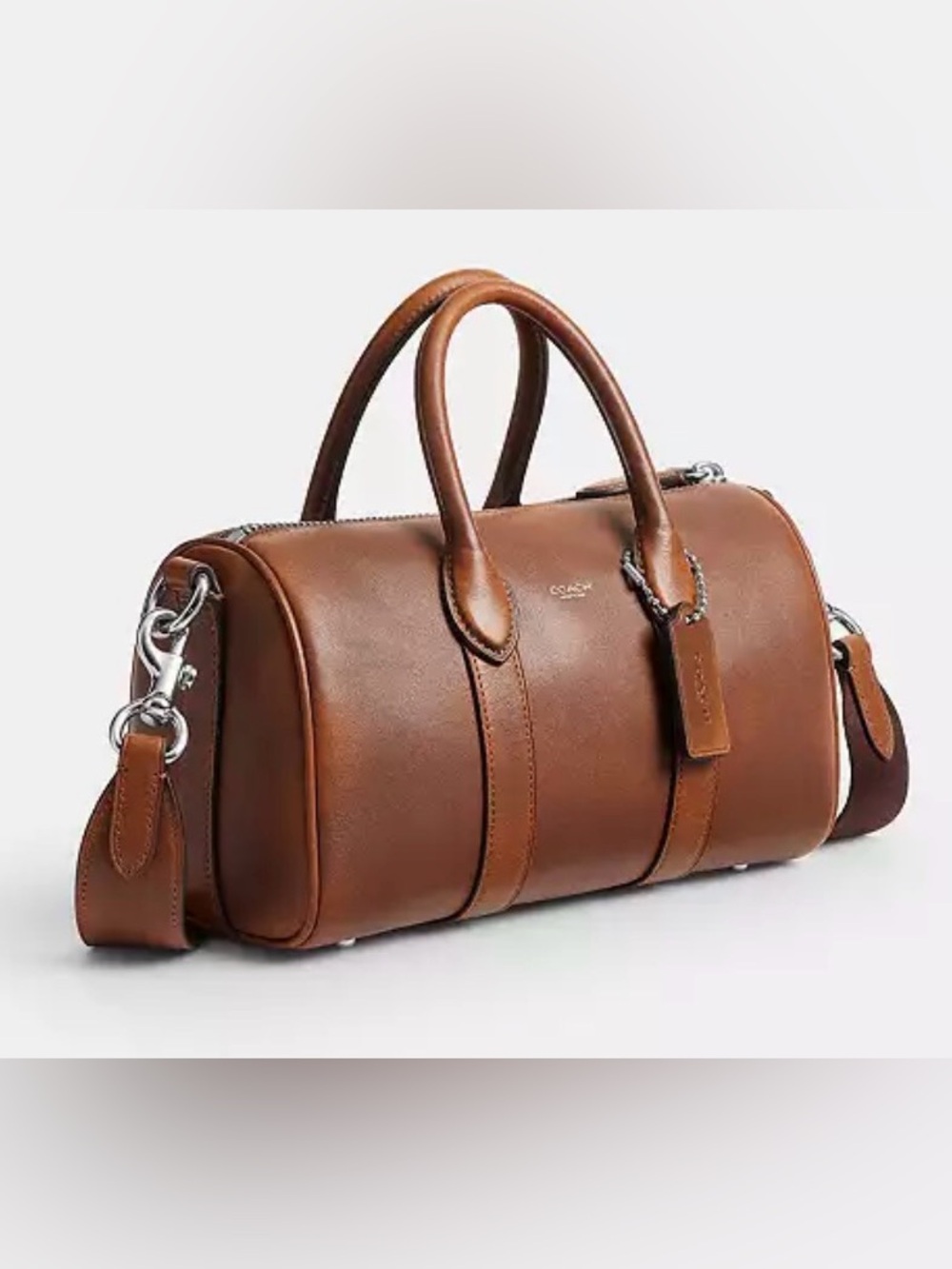 NWT COACH Compass Bag 25 Loved Leather Saddle/Burnt Sienna CEO29 Authentic